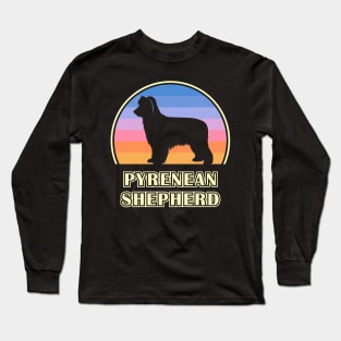 Pyrenean Shepherd Vintage Sunset Dog Long Sleeve T-Shirt